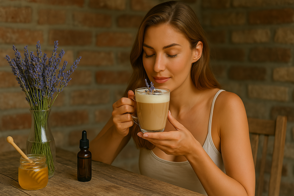 Lavendel Kaffee mit ätherischem Öl